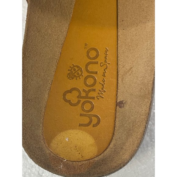 Yokono womens size 9 leather sandal-tan made in spain - Picture 16 of 16